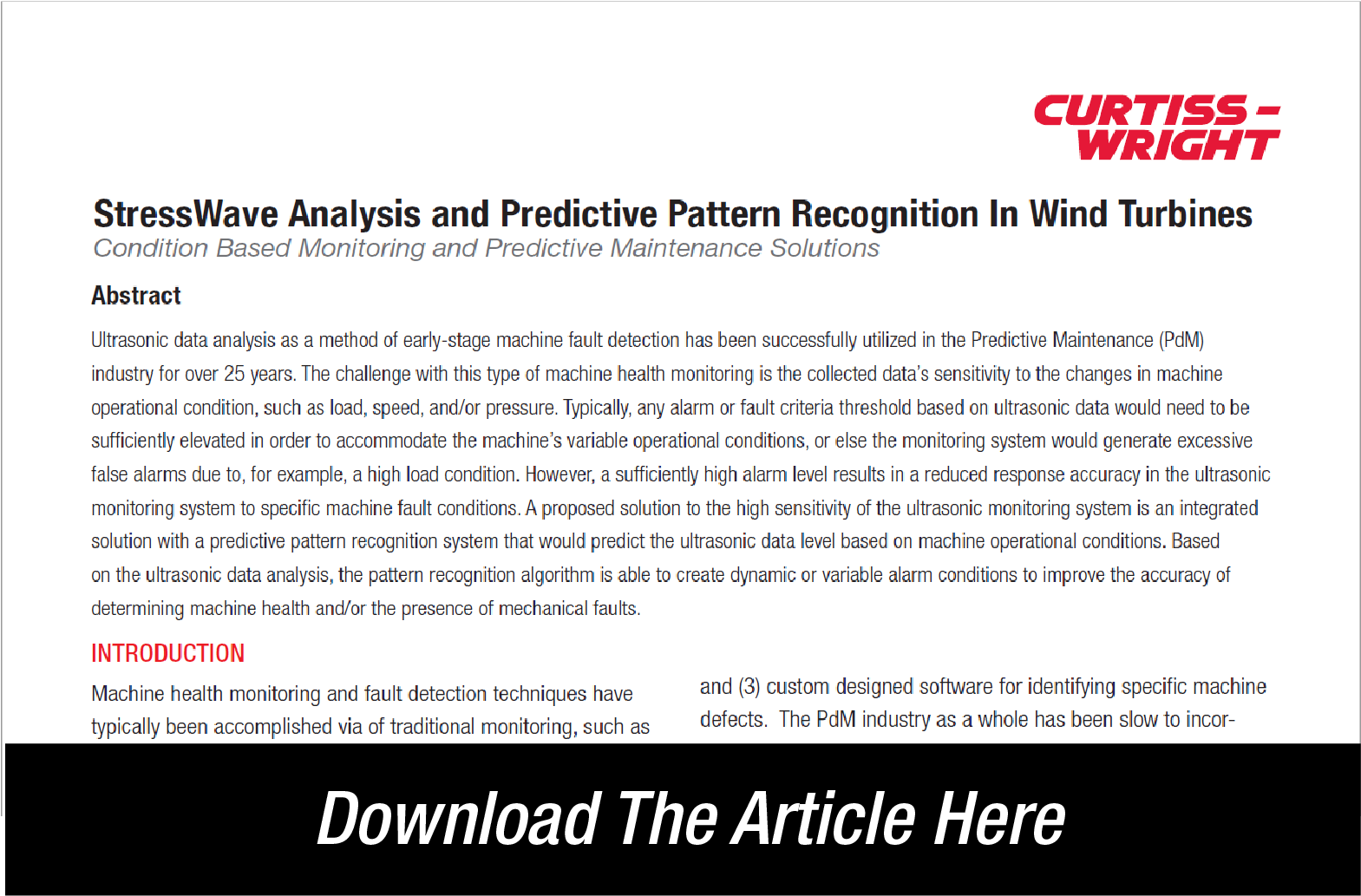 StressWave Analysis and Predictive Pattern Recognition In Wind Turbines